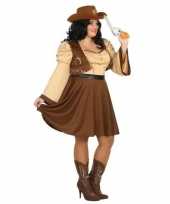Grote maten cowgirl western verkleed jurkje voor dames